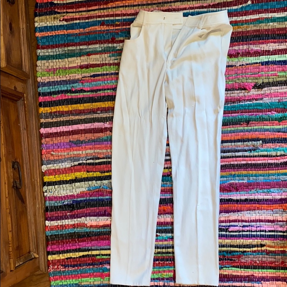 Donna Karen new York essentials off white pants.